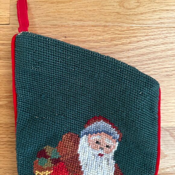 Vintage Imperial Elegance Wool Needlepoint Santa Clause Christmas Stocking - Picture 5 of 14